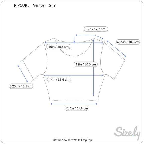 RIPCURL Ladies Venice Off-the-Shoulder White Smocked Texture Crop Top Small - Picture 10 of 10